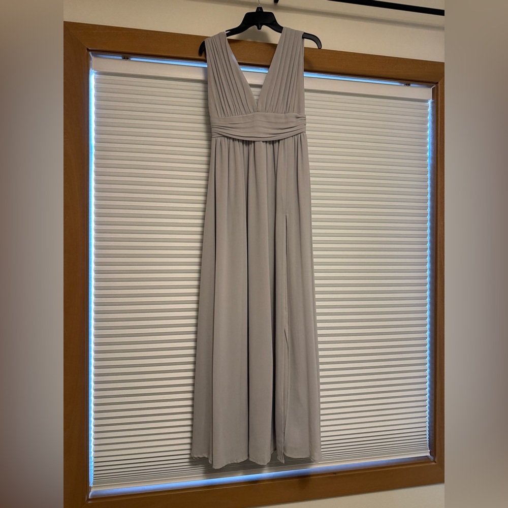 Lulu's Light Gray Maxi Dress